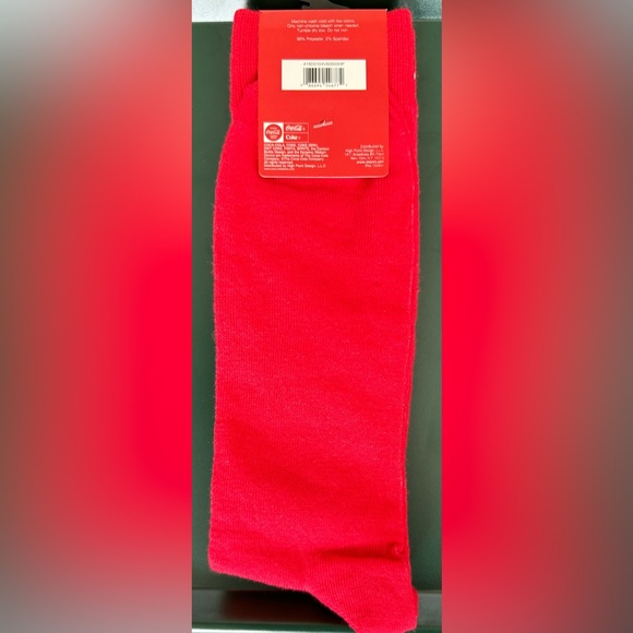 NWT - Coca-Cola Crew Socks - Size 6.5-12 - Lot 1 - Picture 2 of 2
